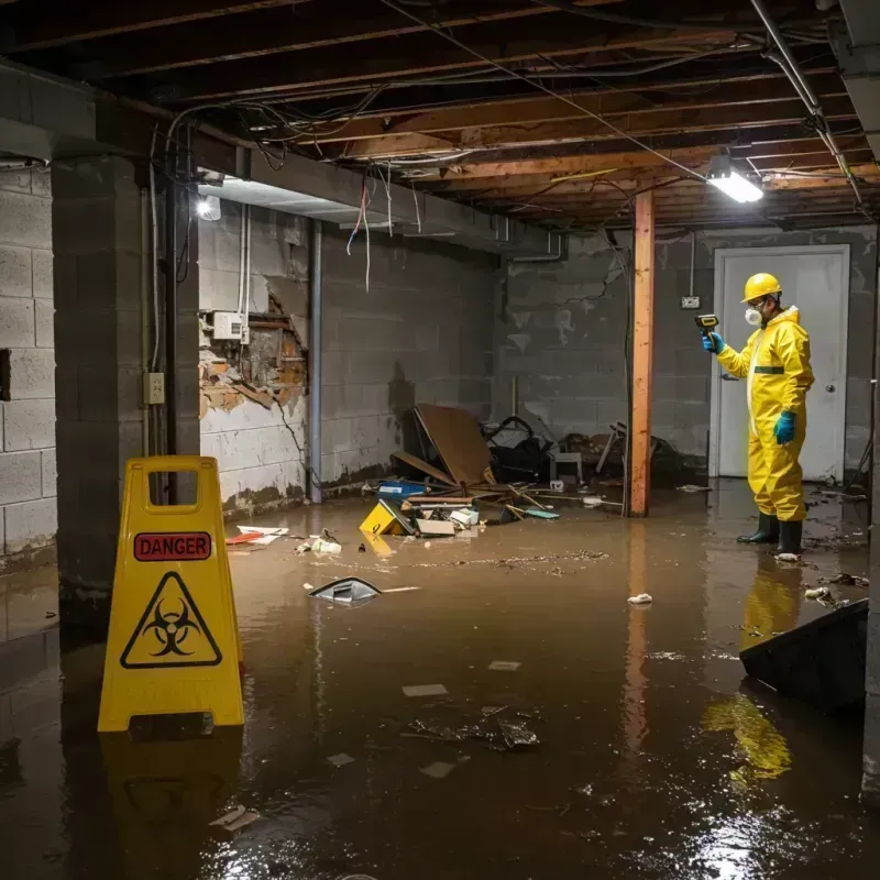 Flooded Basement Electrical Hazard in Riverside, OH Property